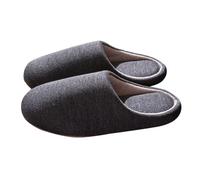 LOPILY Zapatillas De Deporte De Mujer Home Non Slip Floor Soft Bottom Japanese Silent Household Cotton Slippers (Grey, 44)