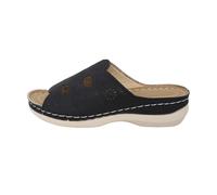 LOPILY Zapatillas De Estar Por Mujer de para mujer, de, de cuero de color sólido, bordadas, con punta abierta y cómodas (Black, 35)