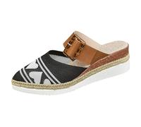 LOPILY Zapatillas De Hotel Mujer mujer, nuevas, de talla grande, con cuña y gruesa, informales (Black, 41)