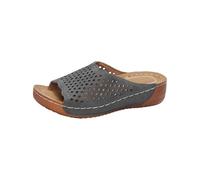 LOPILY Zapatillas De Mujer Ancho Especial para mujer, informales, huecas, con (Grey, 38)