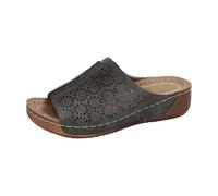 LOPILY Zapatillas De Mujer De Invierno para mujer, informales, huecas, con (Grey, 41)