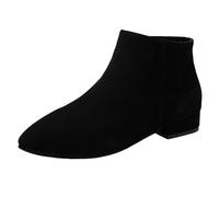 LOPILY Zapatillas De Mujer De Vestir y Parte Inferior Gruesa a la Color, Zapatos de Mujer con tacón Grueso y Cabeza Redonda Transpirables a la (Black, 37)