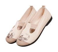 LOPILY Zapatillas De Pastora Niña y Verano para Mujer, Transpirables, cómodos, de, Antideslizantes, Estilo Retro, para Caminar, Informales. (Coffee, 38)