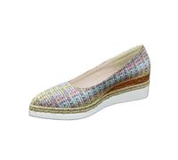 LOPILY Zapatillas De Vestir sandalias de cuña con punta cerrada y sin cordones, zapatos de tacón con cuña y punta puntiaguda. (Yellow, 43)