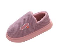 LOPILY Zapatillas De Viaje Mujer Winter Heeled Cotton Slippers Keep Warm Thick Bottom Non Slip Wear At Home Plus Velvet Warm Feet Home Cotton Slippers (Purple, 36)