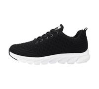 LOPILY Zapatillas Deportiva Hombre Invierno Hueco Transpirable Tacón Zapatos Casuales (Black, 36)