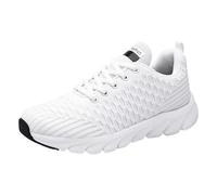 LOPILY Zapatillas Deportiva Hombre Invierno Hueco Transpirable Tacón Zapatos Casuales (White, 35)