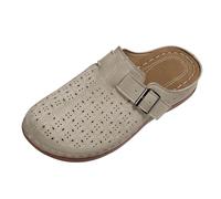 LOPILY Zapatillas Deportivas De Mujer Vestir con Gruesa, de Talla Grande, con Cabeza Redonda y Parte Trasera vacía (White, 42)
