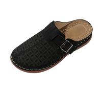 LOPILY Zapatillas Deportivas De Mujer Vestir con Gruesa, de Talla Grande, con Cabeza Redonda y Parte Trasera vacía (Black, 36)