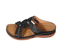 LOPILY Zapatillas Estar Por Niño bajo para mujer, informales, huecas, con (Black, 37)