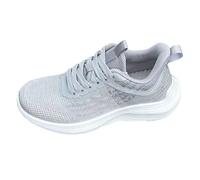 LOPILY Zapatillas Gimnasio Mujer para Mujer, de Primavera, Verano y otoño, de Malla, Transpirables, para Correr, para Viajes, Ligeras. (Grey, 38)