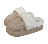LOPILY Zapatillas Hombre Viaje Warm Slippers (Khaki, 38-39)