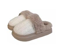 LOPILY Zapatillas Hombre Viaje Warm Slippers (White, 40-41)