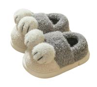 LOPILY Zapatillas Invierno Hombre Non Slip Cotton Linen Indoor And Outdoor Home Slipper Sandals Open Toe Bedroom Breathable Shoes (Grey, 44)