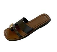 LOPILY Zapatillas Juveniles Mujer de Plana, versátiles y de Valor. (Black, 40)