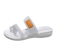 LOPILY Zapatillas Mujer Boda mujer con punta abierta y tacón bajo, informales, huecas y con inclinada (Grey, 41)