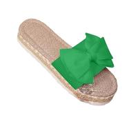 LOPILY Zapatillas Navidad Niño grueso para mujer, sencillas y cómodas (Green, 39)