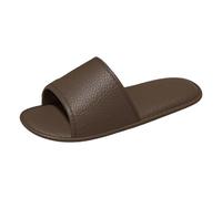 LOPILY Zapatillas Outdoor Solid Color Thick Sole Comfortable Casual Slippers (Brown, 44)