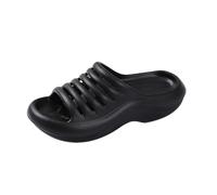 LOPILY Zapatillas Pastora Niña con cómodo soporte para fascitis plantar, ortopédicas para mujer, zapatillas deportivas con punta abierta, gruesa, tensión en las articulaciones de los y la (Black, 38)