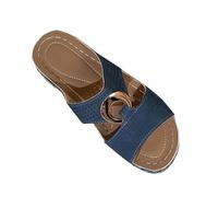 LOPILY Zapatillas Patrulla Canina Niña cuña, gruesa, huecas, informales, con y hebilla de metal (Navy, 42)