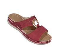 LOPILY Zapatillas Patrulla Canina Niña cuña, Gruesa, Huecas, Informales, con y Hebilla de Metal (Red, 41)