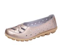 LOPILY Zapatillas Plata para Mujer Zapatillas Casuales Huecas Zapatos Sandalias Retro (Gold, 43)