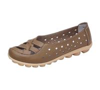 LOPILY Zapatillas Plata para Mujer Zapatillas Casuales Huecas Zapatos Sandalias Retro (Khaki, 40)