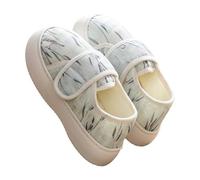 LOPILY Zapatillas Respirable Mujer con Capucha Gruesa y cálida con Bolsillos Abiertos y Dobles con Cremallera Color sólido para otoño e Invierno para Hombres (Sky Blue, 36)