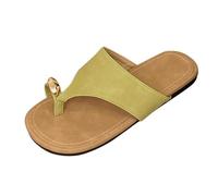 LOPILY Zapatillas Rojas De Mujer Set Toe Sandals Slippers Summer Outside The Fashionable Leisure And Versatile Soft Bottom Sandals Slippers (Green, 39)
