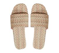 LOPILY Zapatillas Trabajo informales de verano para mujer, ligeras y cómodas, tejidas con una sola palabra (Brown, 38)
