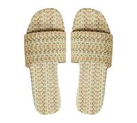LOPILY Zapatillas Trabajo informales de verano para mujer, ligeras y cómodas, tejidas con una sola palabra (Green, 43)