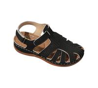 LOPILY Zapato Mujer de talla grande para mujer, con punta redonda y hueca, para verano (Black, 43)
