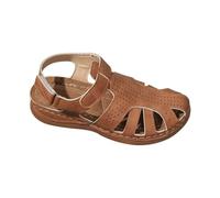 LOPILY Zapato Mujer de talla grande para mujer, con punta redonda y hueca, para verano (Brown, 36)