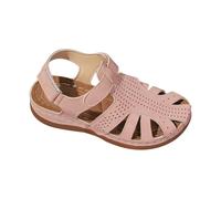 LOPILY Zapato Mujer de talla grande para mujer, con punta redonda y hueca, para verano (Red, 42)