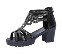 LOPILY Zapatos Bajos Mujer Elegante Trasera para Mujer, Talla Grande, para Uso Exterior (Black, 37)