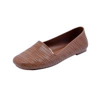 LOPILY Zapatos De Otoño Mujer Fashion Casual Shallow Mouth Flat Versatile Sandals Cover Heel Lazy Wear Plastic Water Proof Beach Sandals Casual Shoes (Brown, 37)