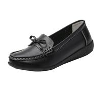 LOPILY Zapatos Delicados Mujer Woven Go Walking Shoes Arch Support Hands Slip In Sneakers (Black, 41)