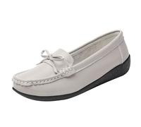LOPILY Zapatos Delicados Mujer Woven Go Walking Shoes Arch Support Hands Slip In Sneakers (Grey, 41)