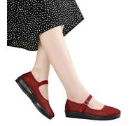 LOPILY Zapatos Mujer Cordones de Malla para Mujer Trabajo Transpirable Fondo mamá Sandalias Malla Merceditas Caminar Zapatillas De Talla Respirado Ligero Sacudir Casual Mocasines