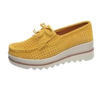LOPILY Zapatos Mujer Invierno Bordados Cuero Primavera y otoño, Zapatos Informales cómodos tacón bajo para Mujer