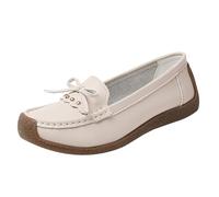 LOPILY Zapatos Mujer Invierno Woven Go Walking Shoes Arch Support Hands Slip In Sneakers (Beige, 41)