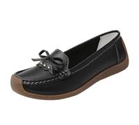 LOPILY Zapatos Mujer Invierno Woven Go Walking Shoes Arch Support Hands Slip In Sneakers (Black, 41)