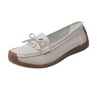 LOPILY Zapatos Mujer Invierno Woven Go Walking Shoes Arch Support Hands Slip In Sneakers (Grey, 41)