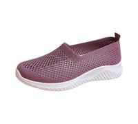 LOPILY Zapatos Mujer Invierno y Verano para Mujer, con Parte Superior Hueca, Bloques de Color y metálica, tacón Inclinado (Purple, 39)