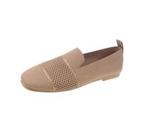 LOPILY Zapatos Plegables Mujer Zapatillas y Transpirables para Caminar, Zapatos de sin Cordones, Zapatillas de Deporte con Soporte para el (Coffee, 38)