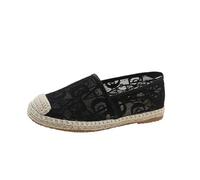 LOPILY Zapatos Señora Deporte de de Primavera y otoño para Mujer, Zapatos Informales cómodos de Tela Bordada de Malla (Black, 39)