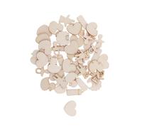 lopituwe 100 piezas de formas de Para madera sin pintar, recortes, adornos de Para madera para scrapbooking, fabricación de tarjetas y otras técnicas de artesanía, costura,