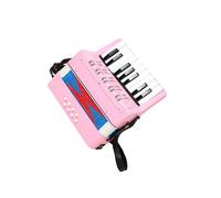lopituwe Acordeón de Piano, Juguete Educativo, Instrumento Musical de 17 Teclas y 8 Bajos, Ideal para niños Amantes la música, Experiencia Aprendizaje, Instrumento , Rosa , 23x10x23cm