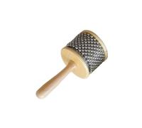 lopituwe Cabasa de mano de acero inoxidable, instrumento de Para madera con un hermoso sonido, ideal para niños, guitarra, instrumento musical, juguete musical, maraca, Diámetro 8.5 cm