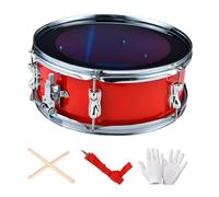 lopituwe Caja de 13 pulgadas, instrumento de percusión con cavidad mejorada y correas arena ajustables para una música nítida. Regalos cumpleaños, rojo, 35 x 14 cm